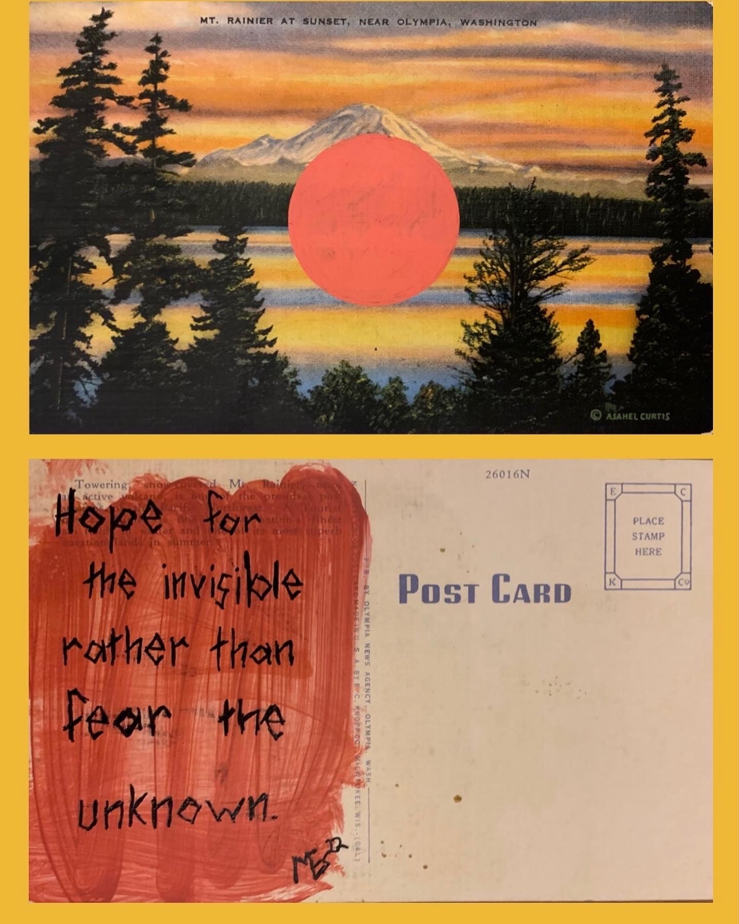 postcard art invisible fear