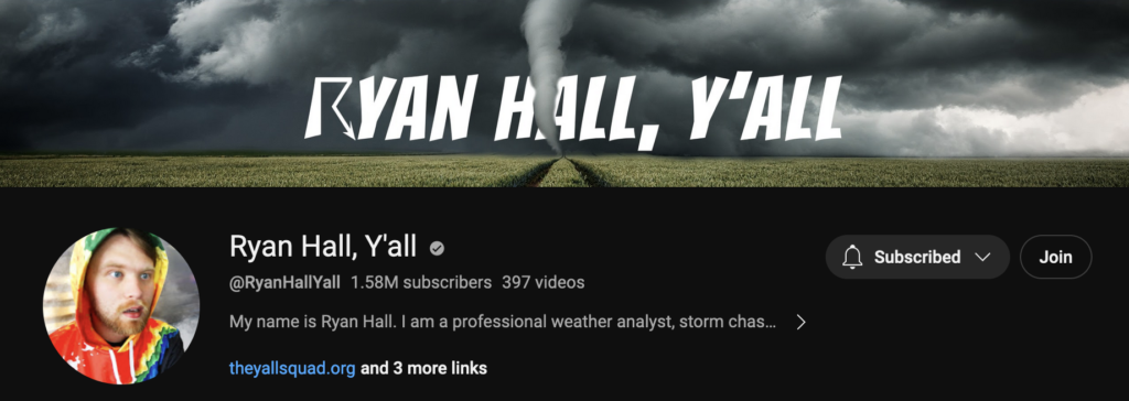 ryan hall yall youtube page