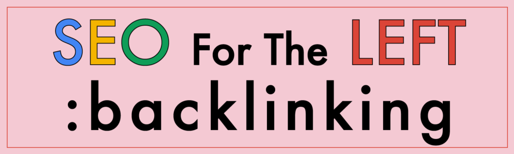 seo for the left backlinking header