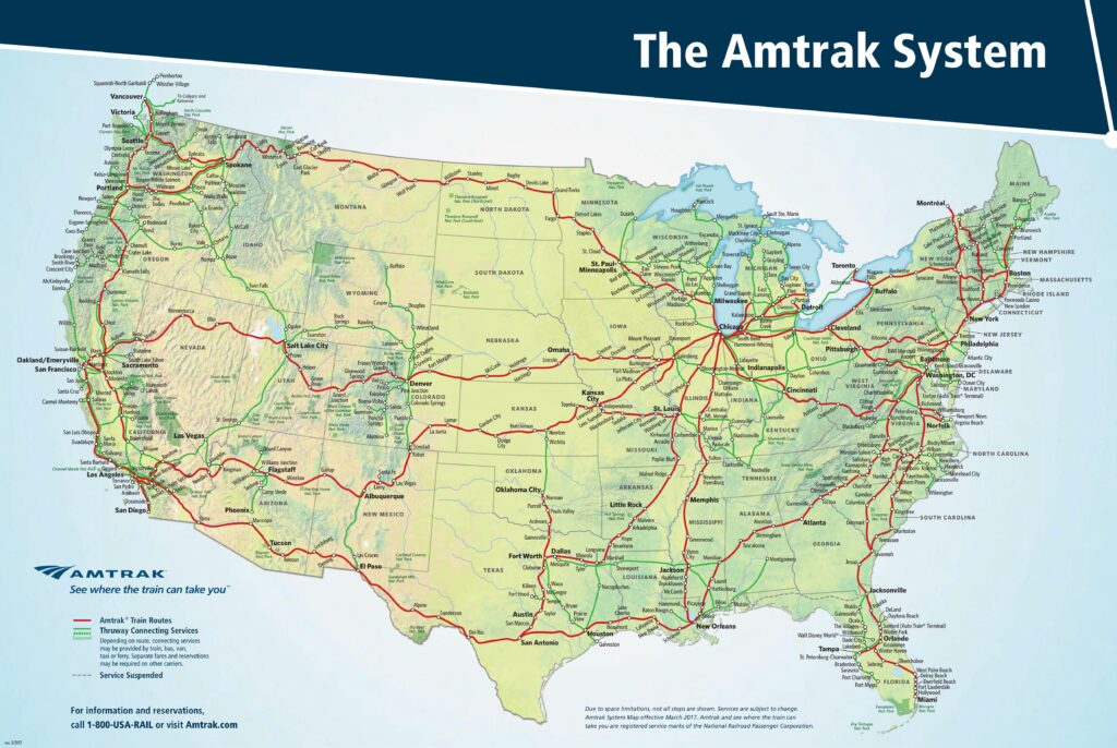 the american amtrack system map 2024