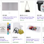 screenshot of plastic bags for sale online