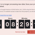 google analytics warning countdown