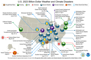 2023 billion dollar damage map of the united states