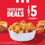 kfc taste of kfc deals five dollars red with three chicken meals show