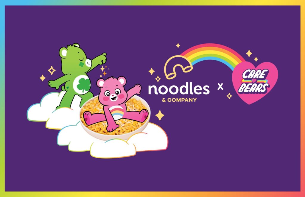 Care Bears and Noodles and Company collab promo image