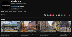 wanderizm youtube page london bus streamer