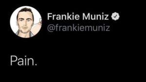 frankie muniz pain tweet