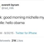 tweet from rad_milk barack and michelle and barack calls michelle obama