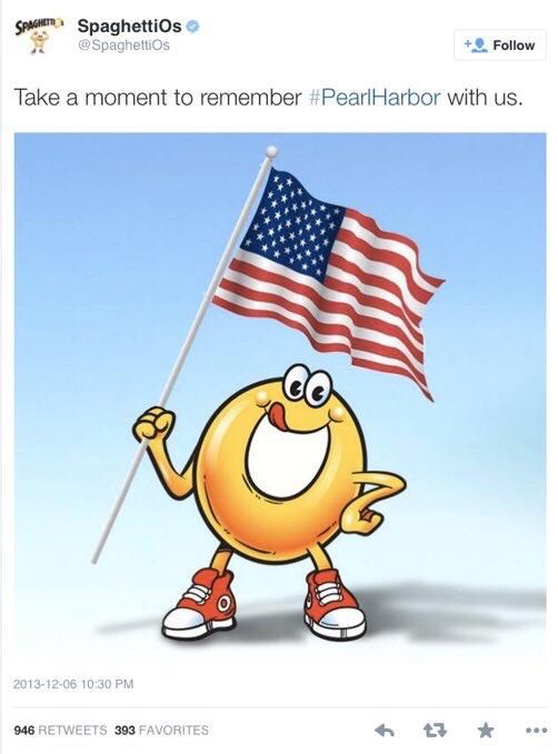 spaghettios pearl harbor tweet